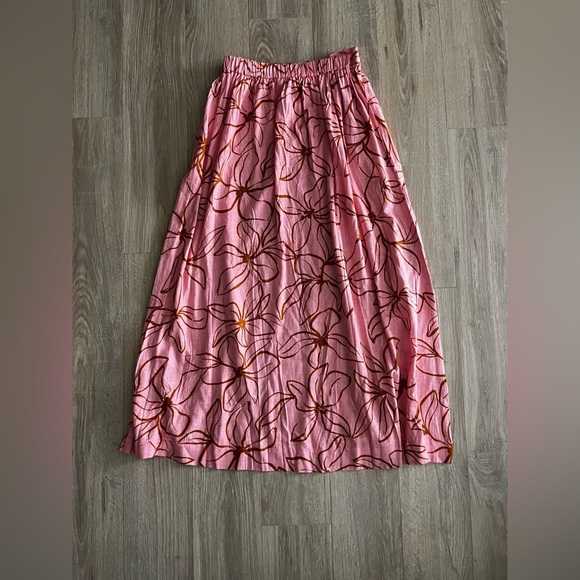 NWT Petal & Pup Women's Kasey High Waisted Maxi Skirt Pink Floral - Medium - Picture 6 of 8